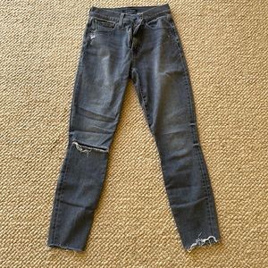 Distressed Lucky jeans, faded grey, size 2/26